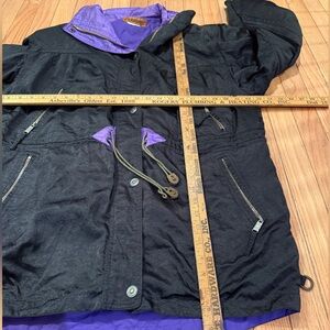 VTG 80s 90s Gerry Weber Black and Purple Rain Jacket